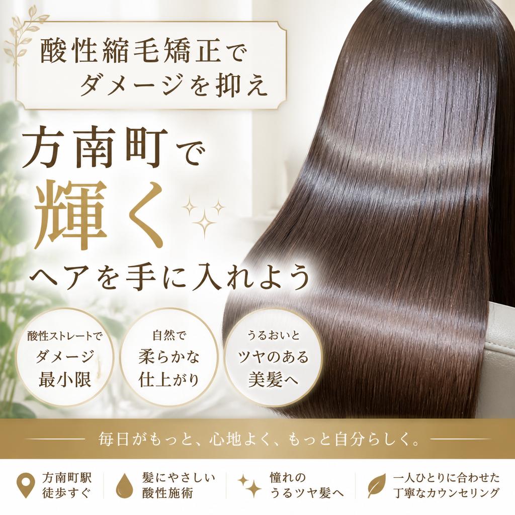酸性縮毛矯正でダメージを抑え、方南町で輝くヘアを手に入れよう