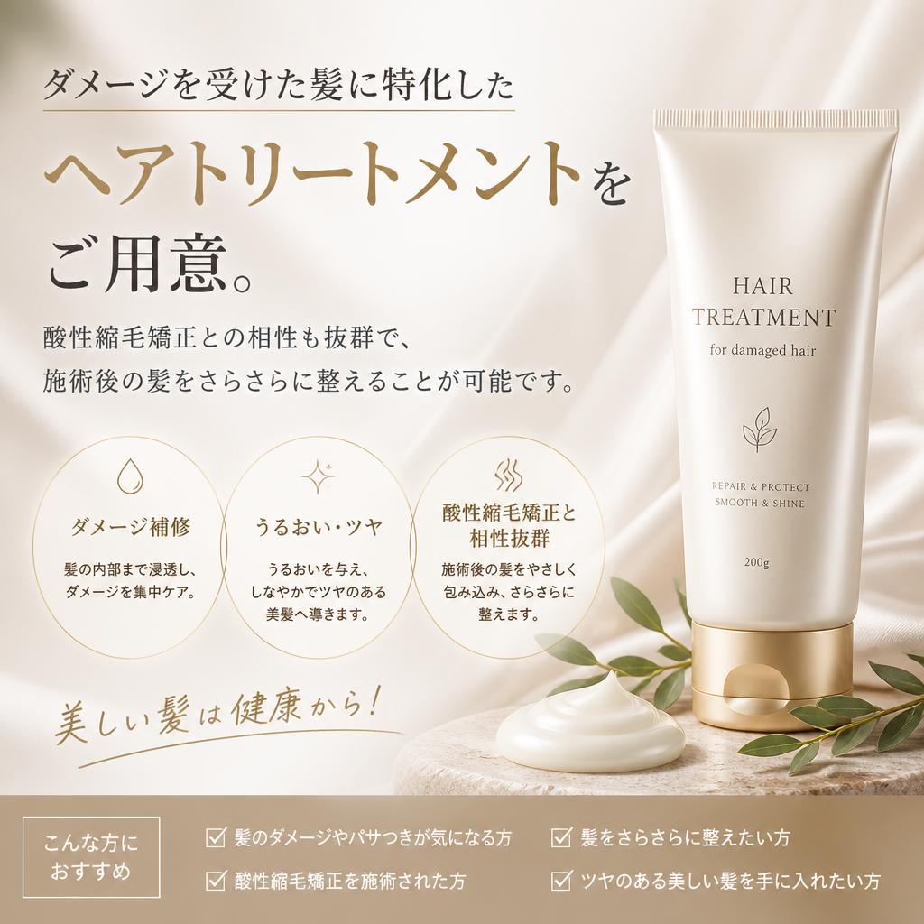 トリートメントで健康な髪へ