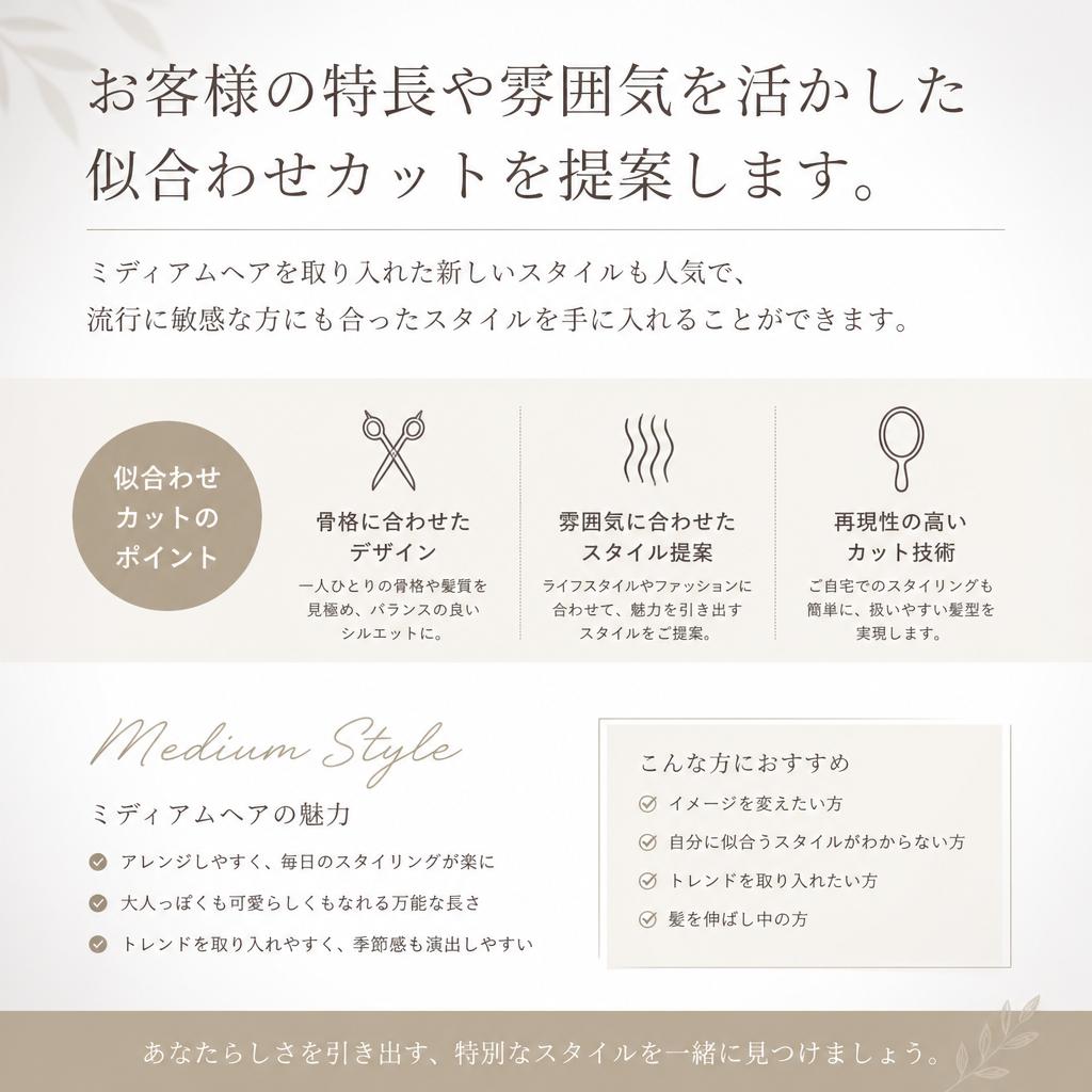 似合わせカットで理想のスタイルに